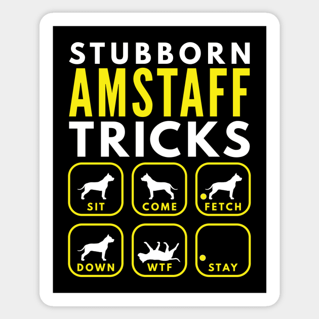 Stubborn AmStaff Tricks - Dog Training Sticker by DoggyStyles